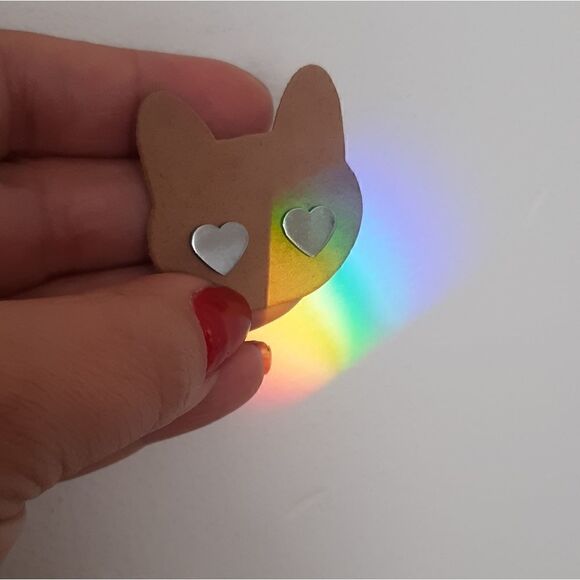 Silver Small Dainty Heart Stainless Steel Minimalist Stud Earrings - Picture 4 of 8